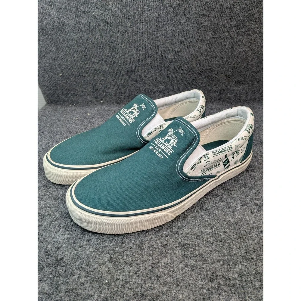 Tullamore Whiskey Slip On Skateboard Shoes Size 10 Green & White Excellent Cond. - Picture 4 of 16